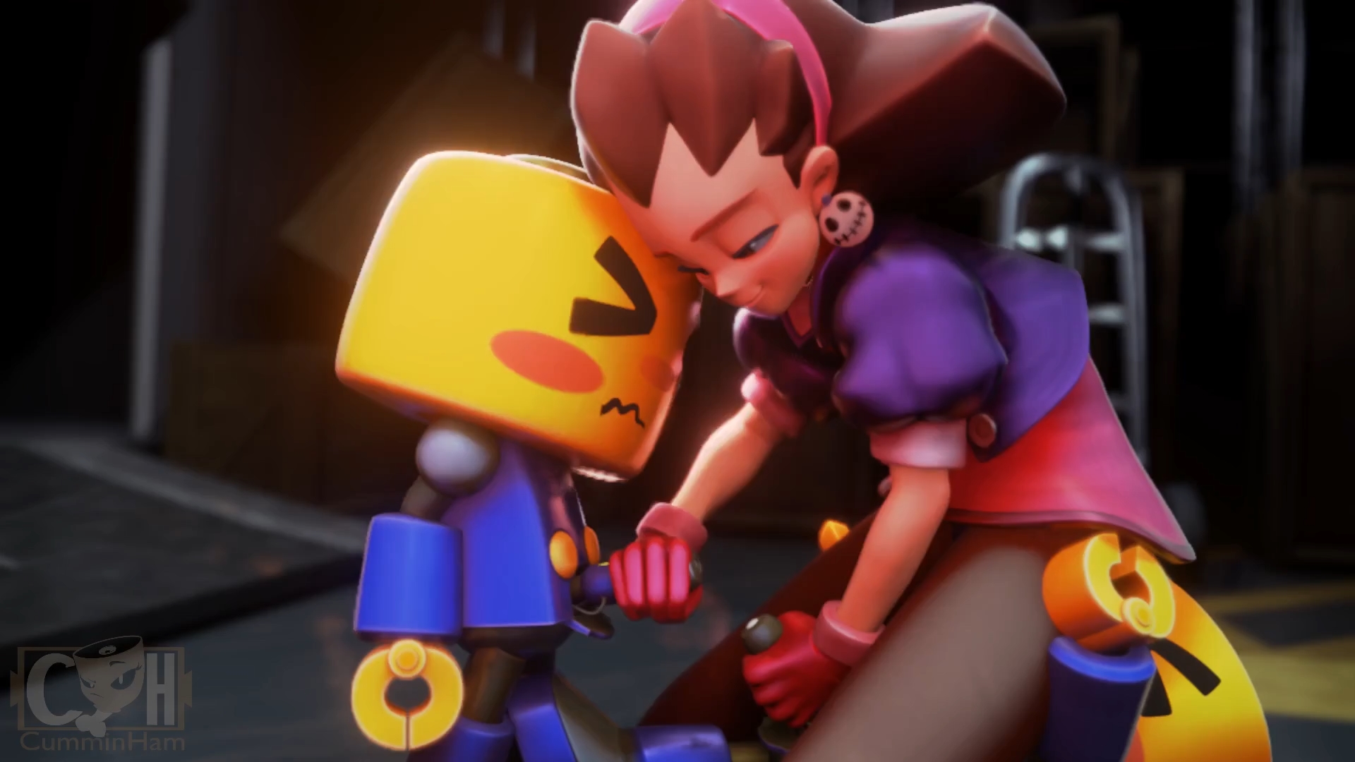 Tron Bonne Services the Serv-Bot. Cartoon Porn Video